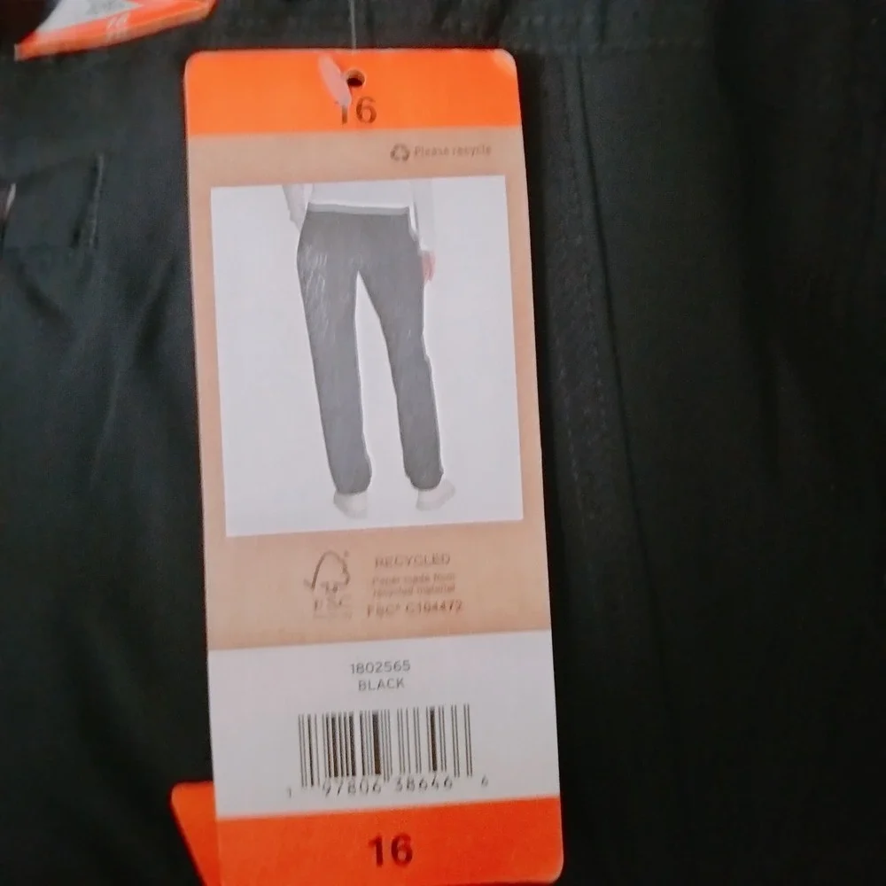 Eddie Bauer Women's Fleece Lined Pants Size‎ 16 Joggers Zip Pockets Drawstring
